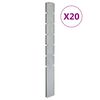 vidaXL Garden Fence Posts 20 pcs Silver 180 cm&nbsp;Galvanised Steel