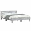 vidaXL Bed Frame with LED without Mattress Concrete Grey 150x200 cm King Size