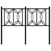 vidaXL Metal Replace Headboard Black 120 cm