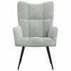 vidaXL Relaxing Chair Light Grey 70 x 61 x 96.5 cm Velvet