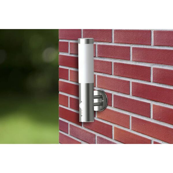 vidaXL Outdoor Wall Lamp with Motion Detector Stainless Steel