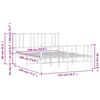 vidaXL Metal Bed Frame without Mattress with Footboard White 120x190cm