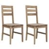 vidaXL Dining Chair | Set of 2 | Brown | Solid Acacia wood | Standard | Durable