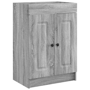 vidaXL Bathroom under Sink Cabinet Grey Sonoma 56 x 37.5 x 81 cm