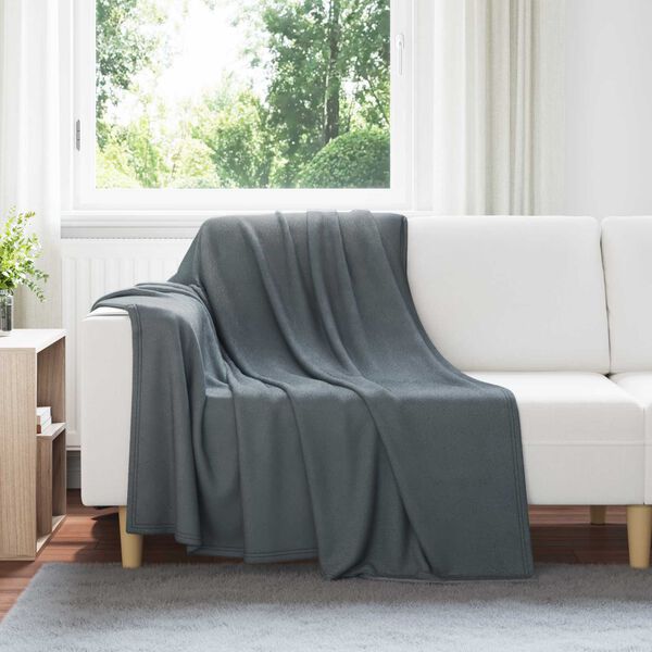 vidaXL Throw Blankets 24 pcs Dark Grey 200 x 150 cm Fleece