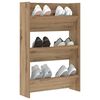 vidaXL Shoe Cabinet Artisan Oak 60 x 18 x 90 cm Engineered Wood