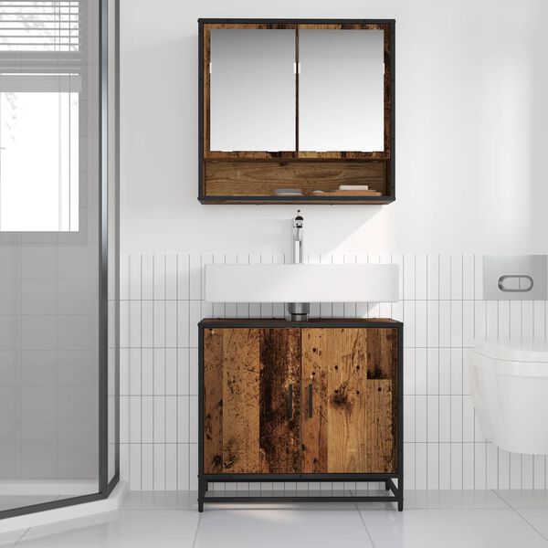 vidaXL Bathroom Sink Cabinet Old Wood 65 x 33 x 60 cm Engineered wood