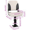 vidaXL Boat Seat with Pedestal Height Adjustable 360&deg; Rotatable