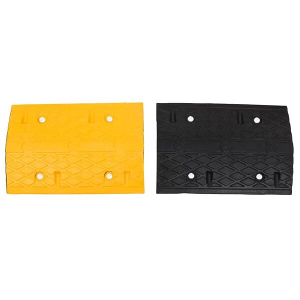 vidaXL Speed Hump 2 pcs Yellow&Black 97x32.5x4 cm Rubber