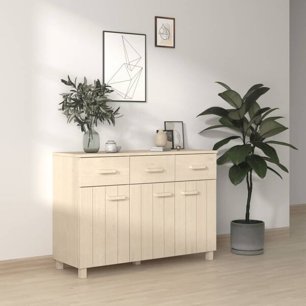 vidaXL Sideboard HAMAR Honey Brown 113x40x80 cm Solid Wood Pine