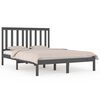 vidaXL Bed Frame without Mattress Grey Solid Wood Small Double