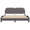 vidaXL Bed Frame without Mattress "Zadar" Grey 160x200 cm Faux Leather