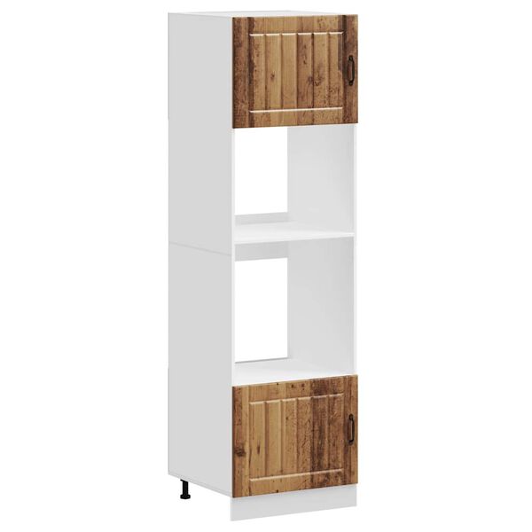 vidaXL Oven Cabinets 2 pcs Lucca Old Wood Engineered Wood