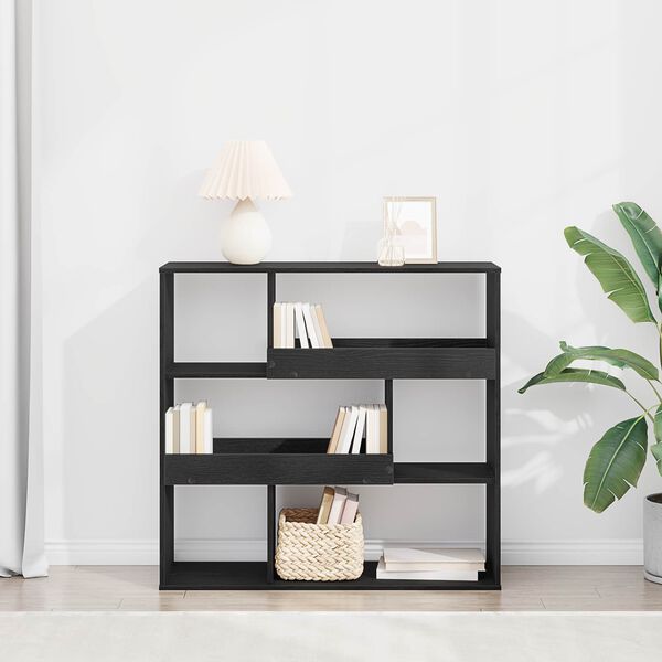 vidaXL Book Shelf Black Oak 100 x 33 x 94.5 cm Engineered Wood