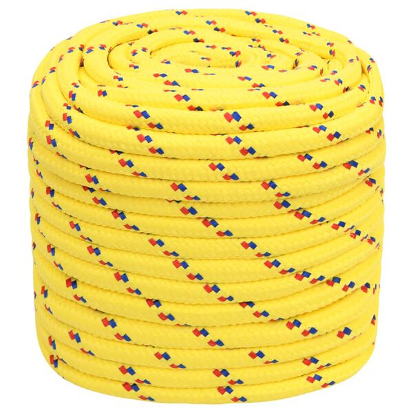 vidaXL Boat Rope Yellow 16 mm 250 m Polypropylene
