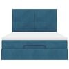 vidaXL Ottoman Bed with Mattresses Dark Blue 140x190cm Velvet