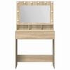 vidaXL Dressing Table Sonoma Oak 75.5 x 41 x 135 cm Engineered Wood