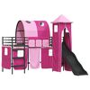 vidaXL Kids'Loft Bed Frame Black and Pink 74.5 x 190 cm Metal