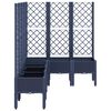vidaXL Garden Planter with Trellis Blue Grey 160x120x142 cm PP