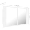 vidaXL LED Bathroom Mirror Cabinet White 80x12x45 cm Acrylic