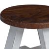 vidaXL Stool Natural 22 x 22 x 24 cm Mahogany Wood