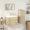 vidaXL 4 Piece Bathroom Furniture Set Sonoma Oak Engineered Wood