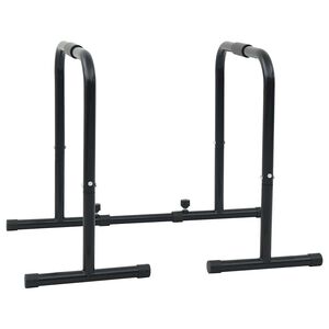 vidaXL Dip Bar Manual Black 116 x 66 x 74.5 cm Powder-Coated Steel