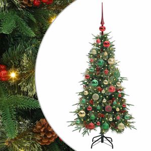 vidaXL Artificial Hinged Christmas Tree Green 120 cm PE and PVC