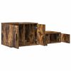 vidaXL Storage Cabinet 2 pcs Smoked Oak 118 x 41 x 40 cm
