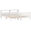 vidaXL Bed Frame with Headboard without Mattress White 180x200 cm Super King