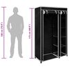 vidaXL Folding Wardrobe Black 110x45x175 cm