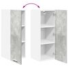 vidaXL Hanging Cabinet 2 pcs Concrete Grey and White 30 x 31 x 80 cm