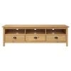 vidaXL TV Cabinet Hill Honey Brown 158x40x47 cm Solid Pine Wood