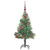 vidaXL Artificial Christmas Tree Snow Flocked with LED Light 120 cm