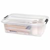 vidaXL Storage Boxes with Lids 2 pcs Transparent 7 L