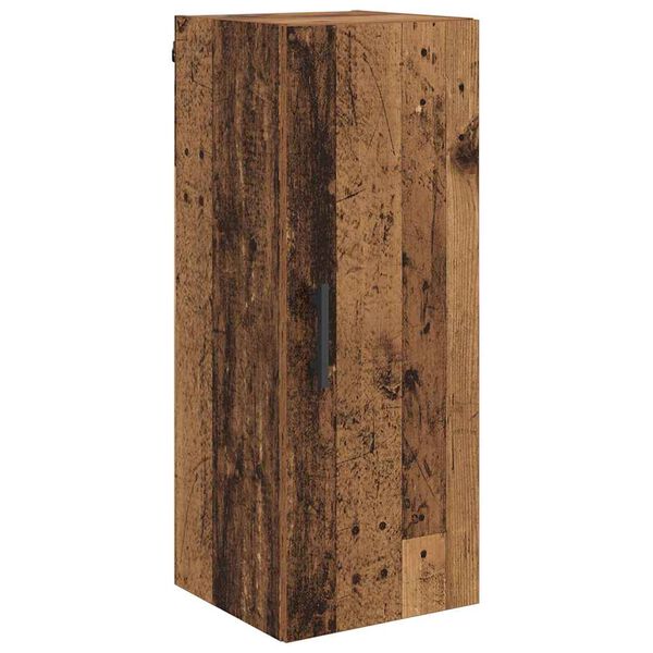 vidaXL Wall Mounted Cabinet Old Wood 34.5 x 34 x 90 cm Engineered Wood