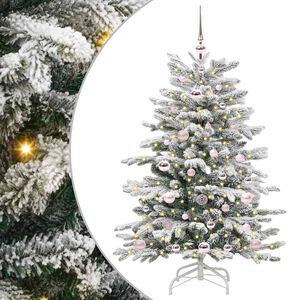 vidaXL Artificial Hinged Christmas Tree White 120 cm PE and PVC