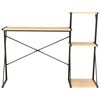 vidaXL Desk with Shelf Black and Oak 116x50x93 cm