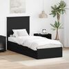 vidaXL Storage Bed with Headboard Black 75 x 190 cm Engineered Wood