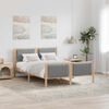 vidaXL Bed frame Brown and light grey 140 x 200 cm Solid pine wood
