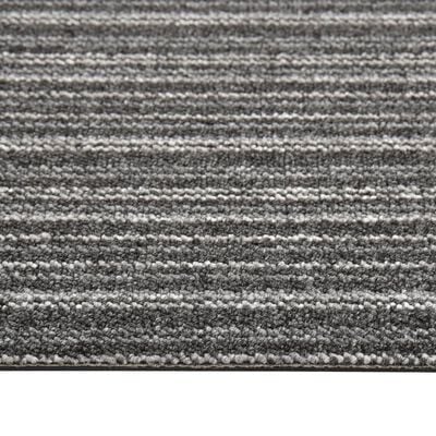 vidaXL Carpet Floor Tiles 20 pcs 5 m² 50x50 cm Striped Anthracite