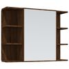 vidaXL 4 Piece Bathroom Cabinet Set Brown Oak Engineered Wood