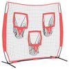 vidaXL Baseball Practice Net Black 214.5 x 89.5 x 181 cm Polyester