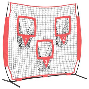 vidaXL Baseball Practice Net Black 214.5 x 89.5 x 181 cm Polyester