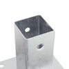 vidaXL Post Bases Square 12 pcs Silver 71x71 mm Galvanised Steel