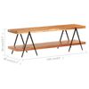 vidaXL TV Cabinet 160x40x50 cm Solid Acacia Wood