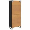 vidaXL Highboard Black Oak 69.5 x 34 x 180 cm Engineered Wood