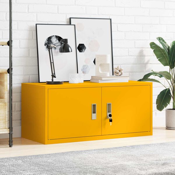 vidaXL Storage Cabinet with Storage Mustard Yellow 90 x 40 x 40 cm