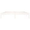 vidaXL Bed Frame without Mattress White Solid Wood Pine 160x200cm