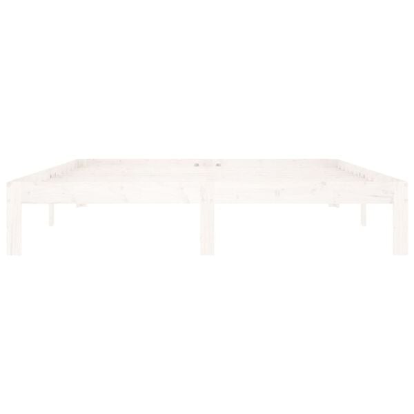 vidaXL Bed Frame without Mattress White Solid Wood Pine 160x200cm